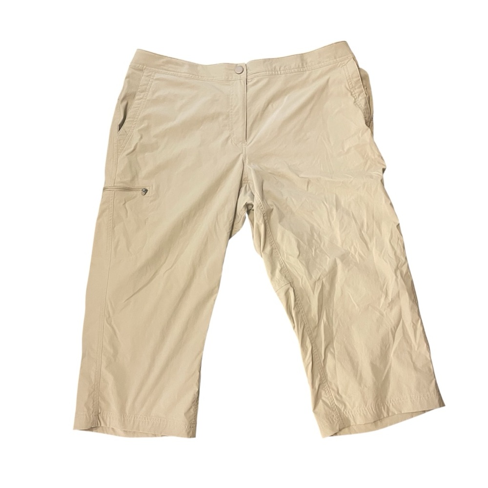 LL Bean Pants Women 16 Petite Beige Comfort Trail Causal Capsule Camp Hike